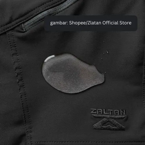 Bahan celana Zlatan sudah waterproof grade