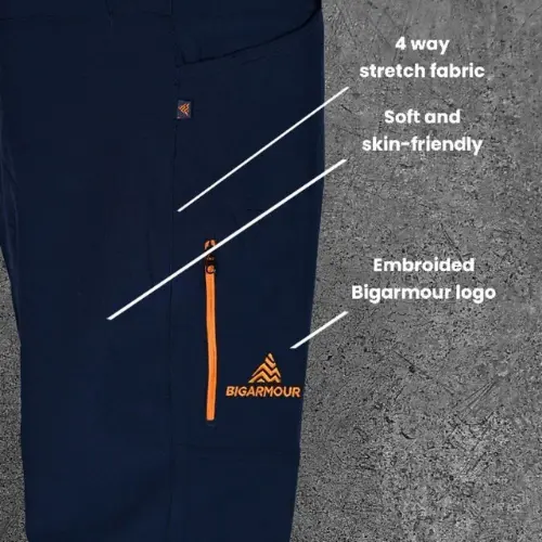 Bahan celana gunung Bigarmour Torean adalah 4 way stretch fabric (1)