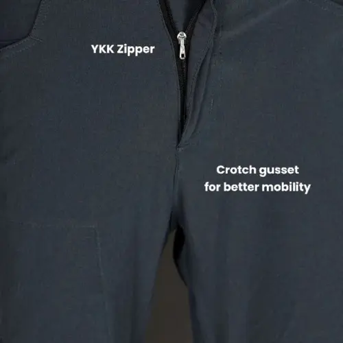 Detail YKK Zipper dan Crotch Gusset pada celana gunung Bigarmour Torean