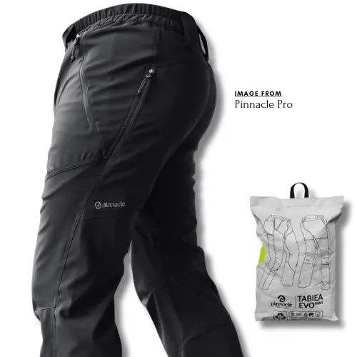 Detail samping celana Pinnacle Pro Tabiea Evo dengan resleting fungsional