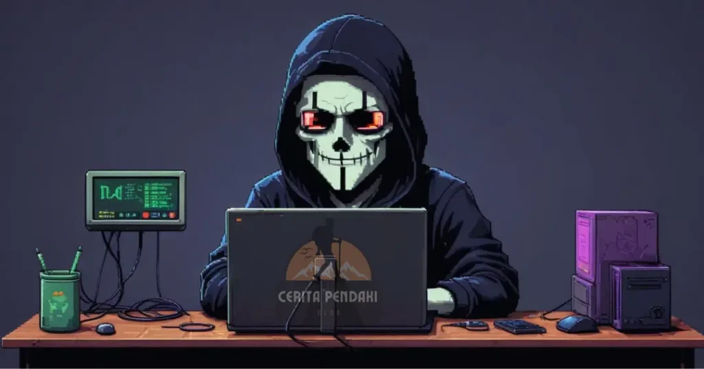 Ilustrasi pelaku social engineering (Generated by AI)