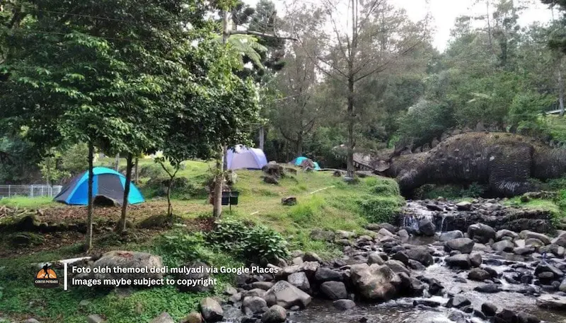 Kemping pinggir sunga di Mandalawangi Cibodas