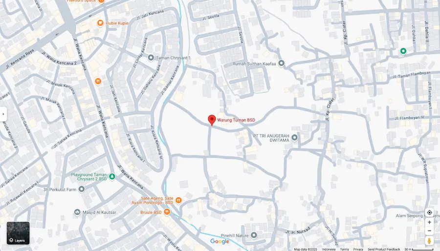 Peta lokasi warung tuman BSD (1) Peta lokasi warung tuman BSD (1)