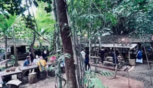 Suasana hijau dan sederhana di Warung Tuman BSD