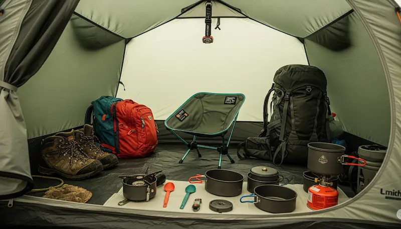 Pelajari fitur yang ditawarkan tenda untuk mendukung aktivitas camping atau hiking