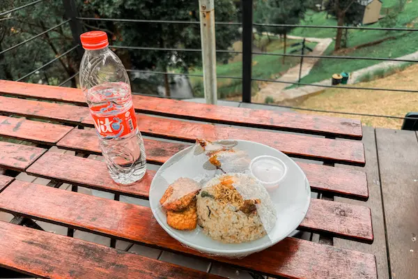 Order nasi liwet ayam via aplikasi Bobocabin, rating makanan 7/10